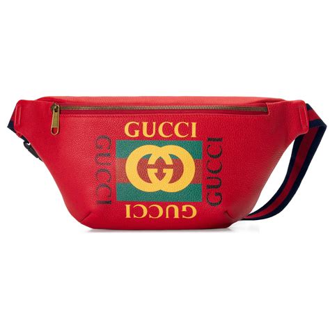 gucci leather belt bag red|Gucci guccissima belt bag.